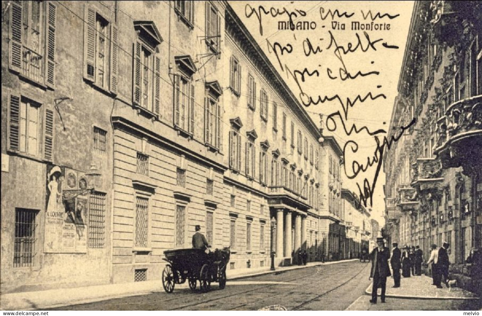 1915-"Milano Via Monforte-carrozzella" - Milano