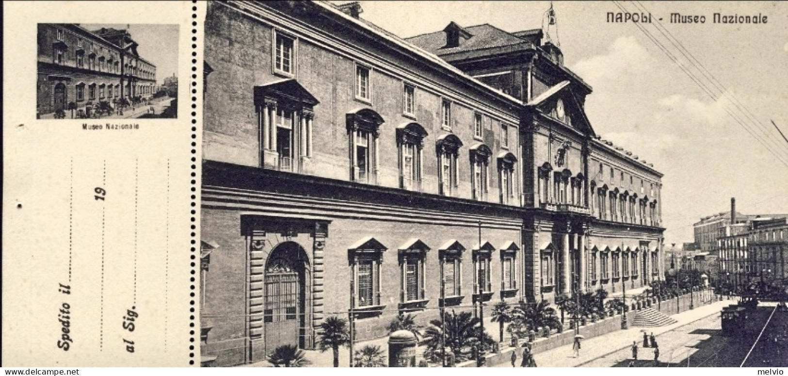 1912-"Napoli-Museo Nazionale" Cartolina Con Appendice Memorandum - Napoli (Napels)