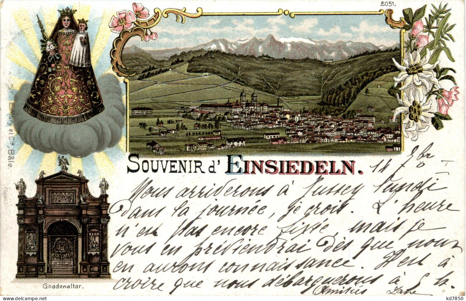 Souvenir D Einsiedeln - Litho - Einsiedeln