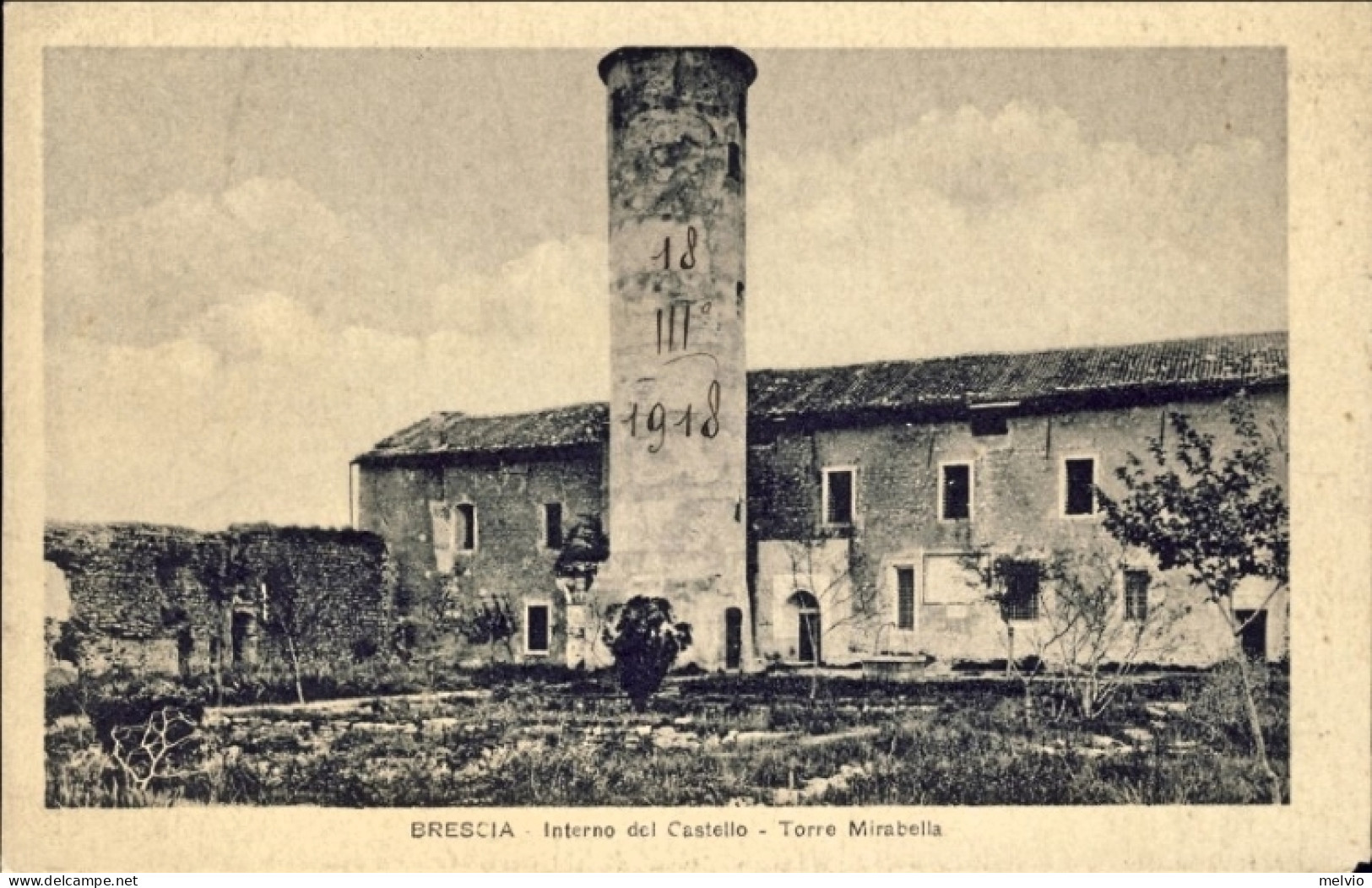 1918-"Brescia Interno Del Castello Torre Mirabella" - Brescia