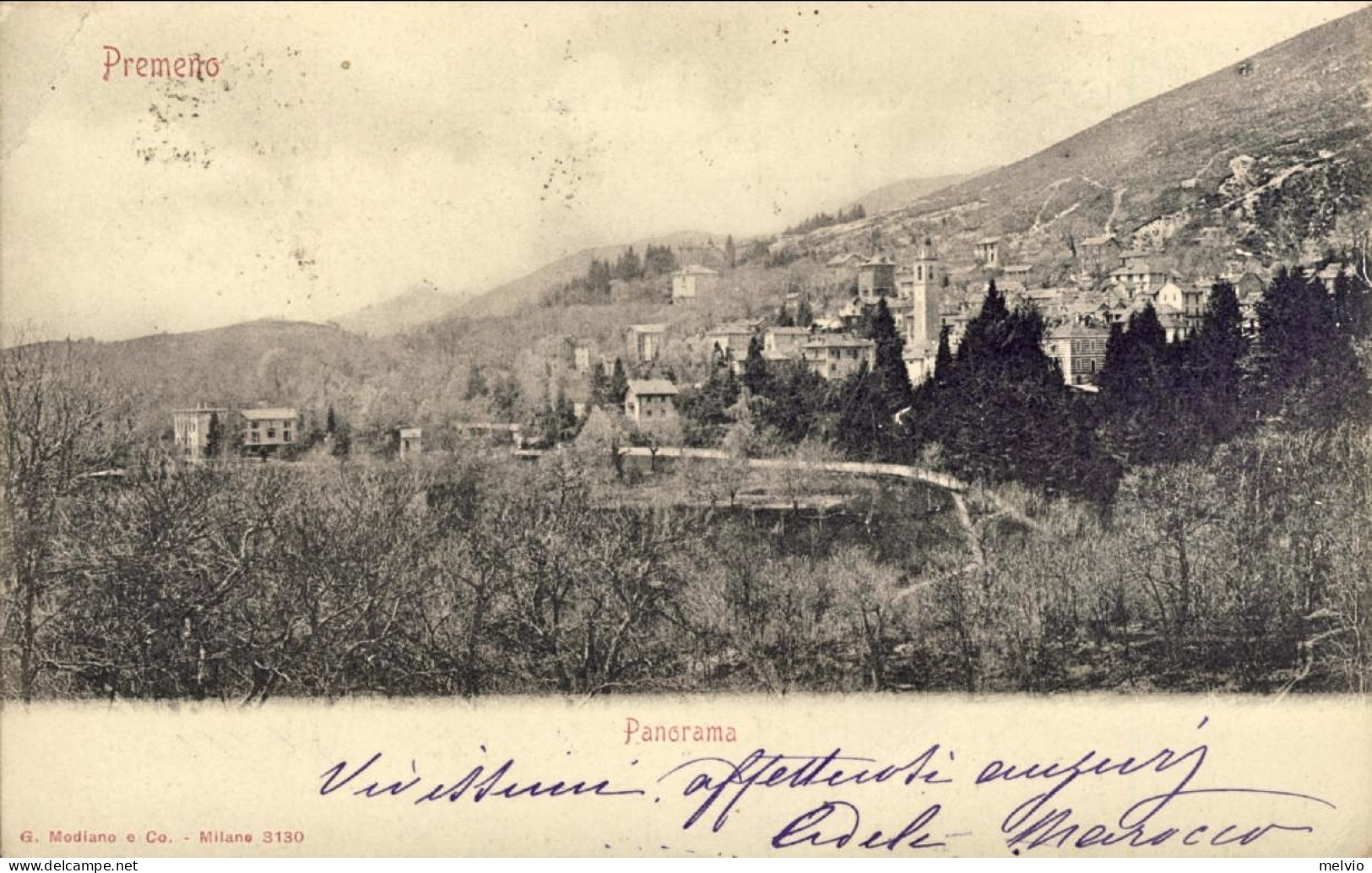 1901-Premeno Panorama (Verbania), Annullo Di Ambulante Arona Locarno (1) - Verbania