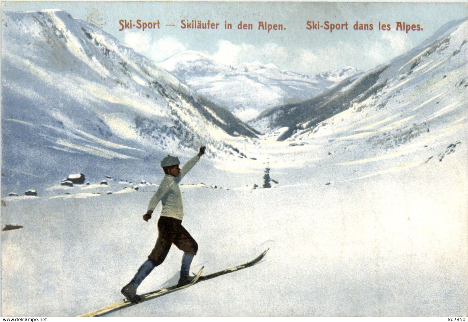 Skifahrer In Den Alpen - Wintersport