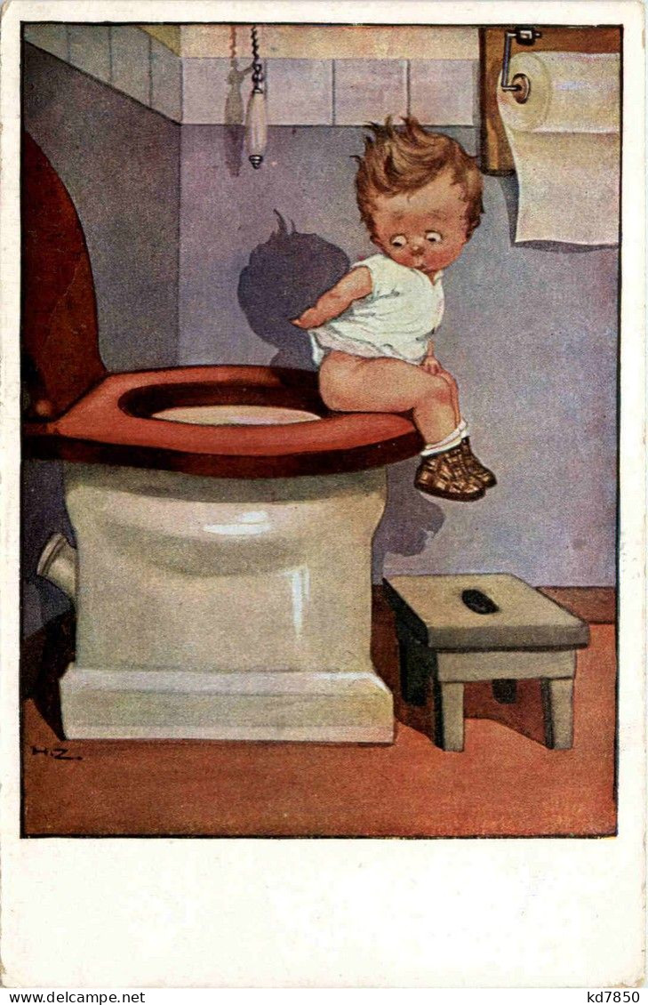 Kind Auf Toilette - Sonstige & Ohne Zuordnung
