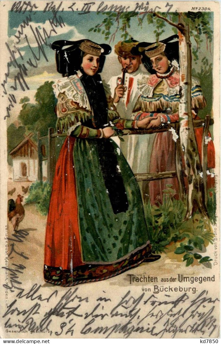 Tracht Bückeburg - Litho - Bueckeburg