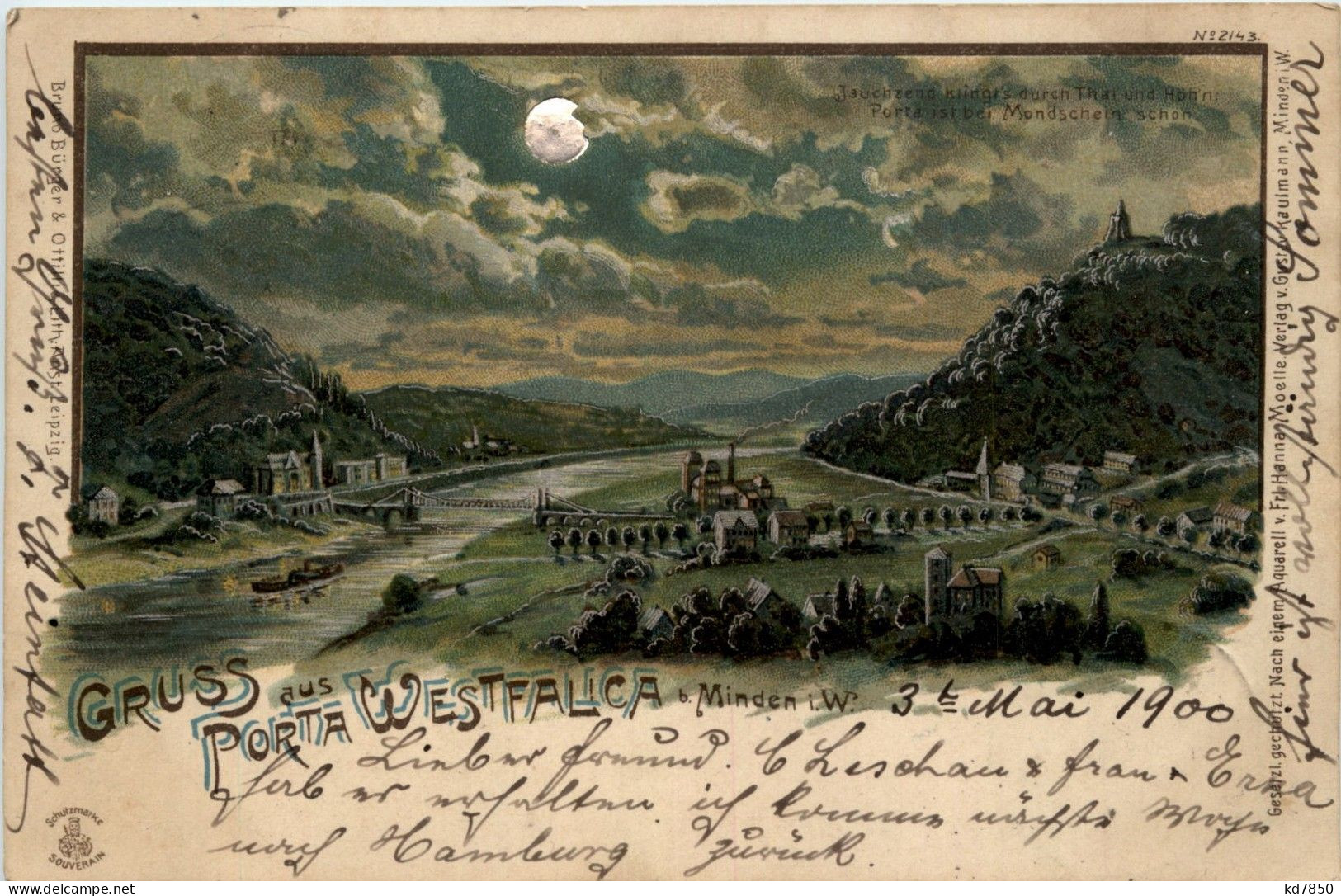 Gruss Aus Porta Westfalica - Litho - Porta Westfalica