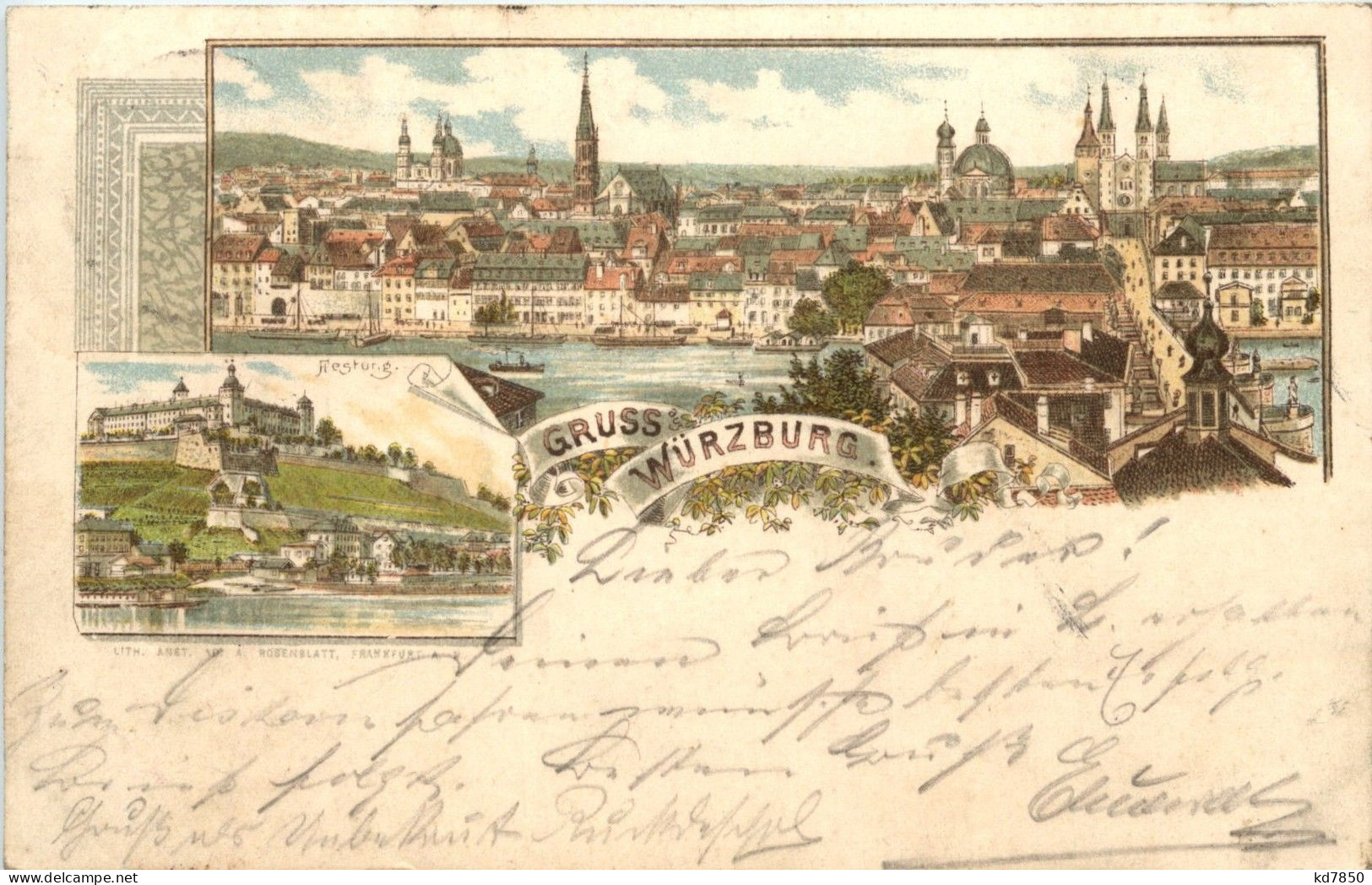 Gruss Aus Würzburg - Litho - Wuerzburg