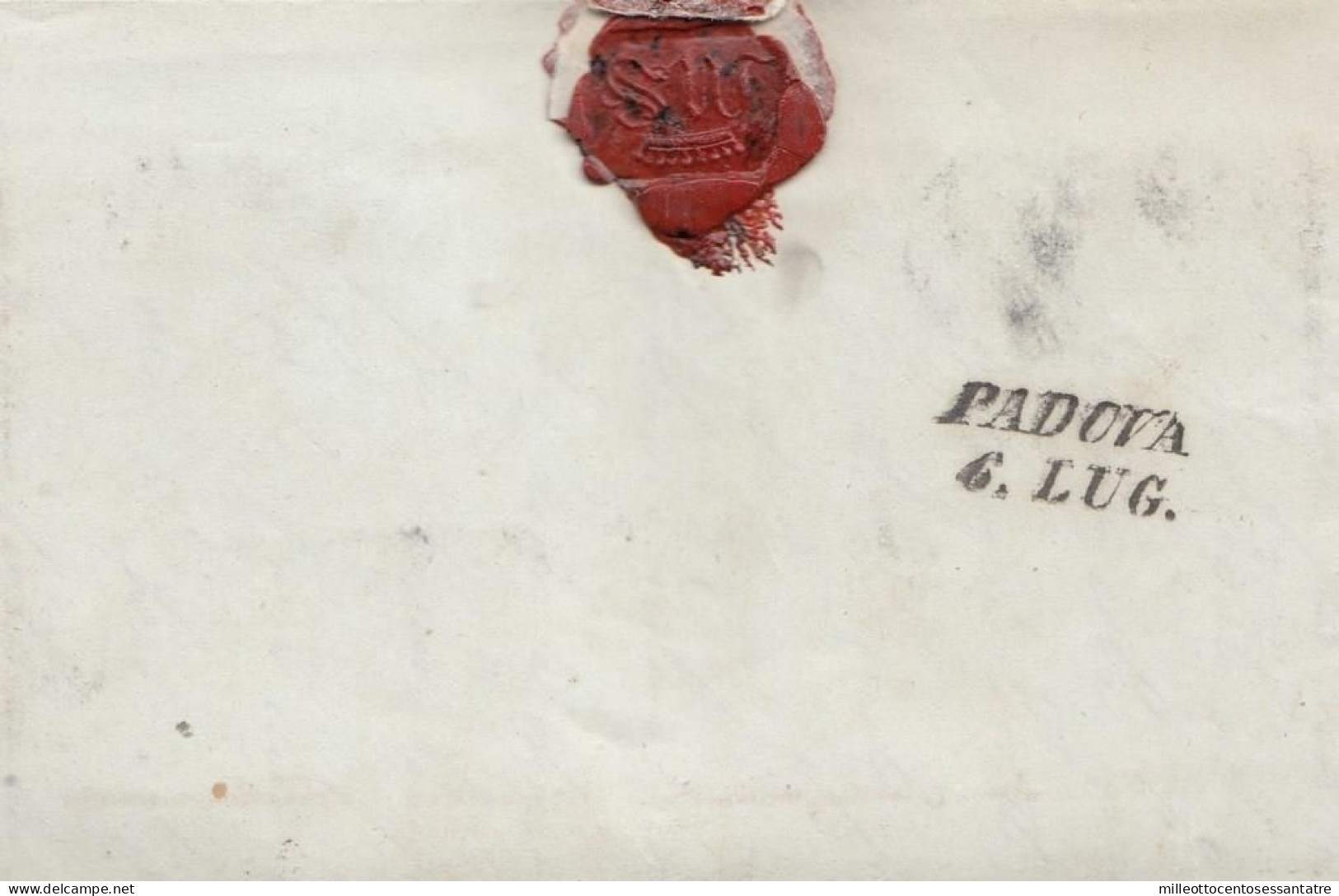 2469 - LOMBARDO VENETO - Lettera Con Testo Del 1854 Da Lecco A Padova Con Cent. 15 Rosso Vivo. - Lombardije-Venetië