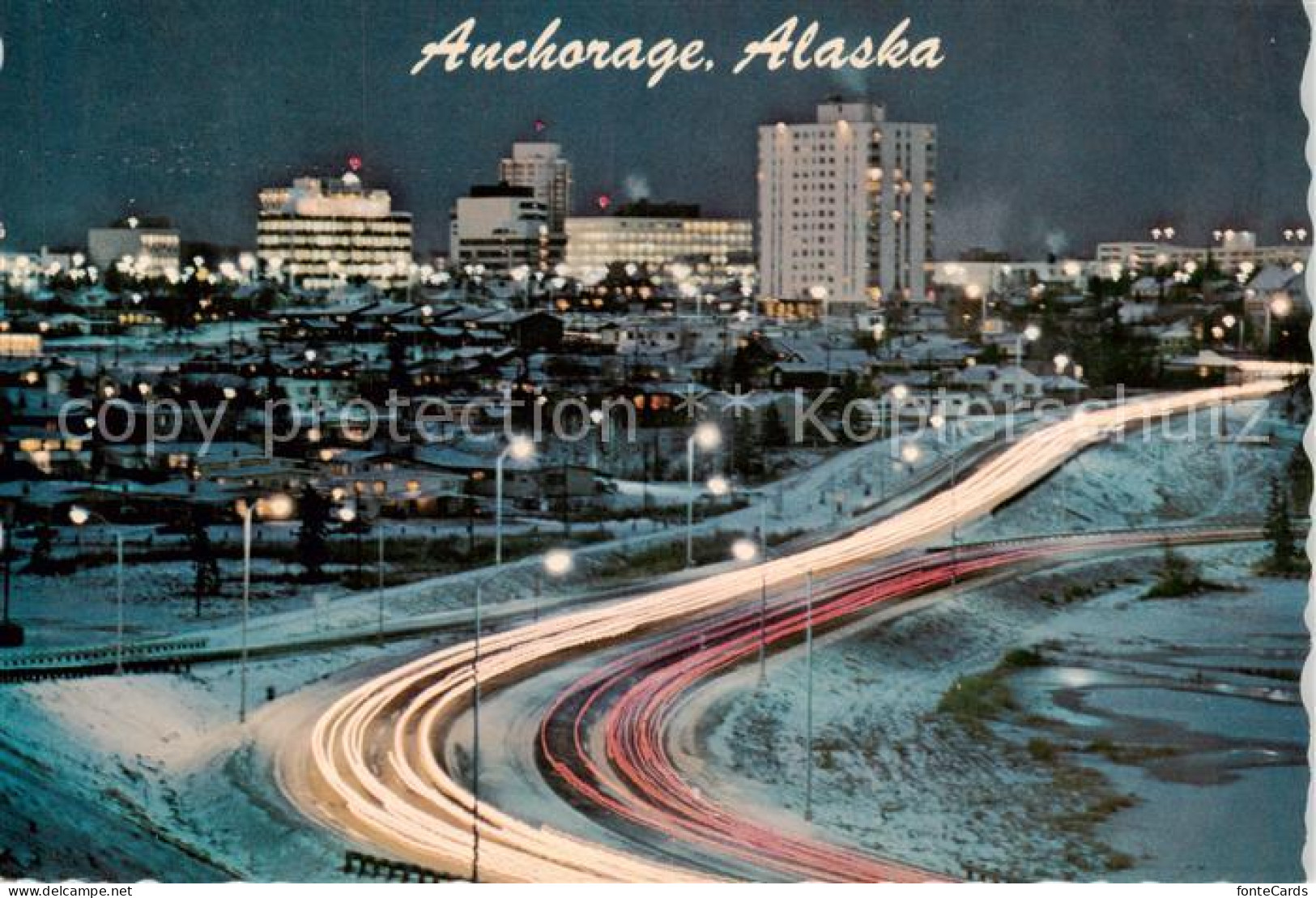 73848068 Anchorage_Alaska_USA Alaska At Night Beautiful Scenic City In Sout Cent - Other & Unclassified