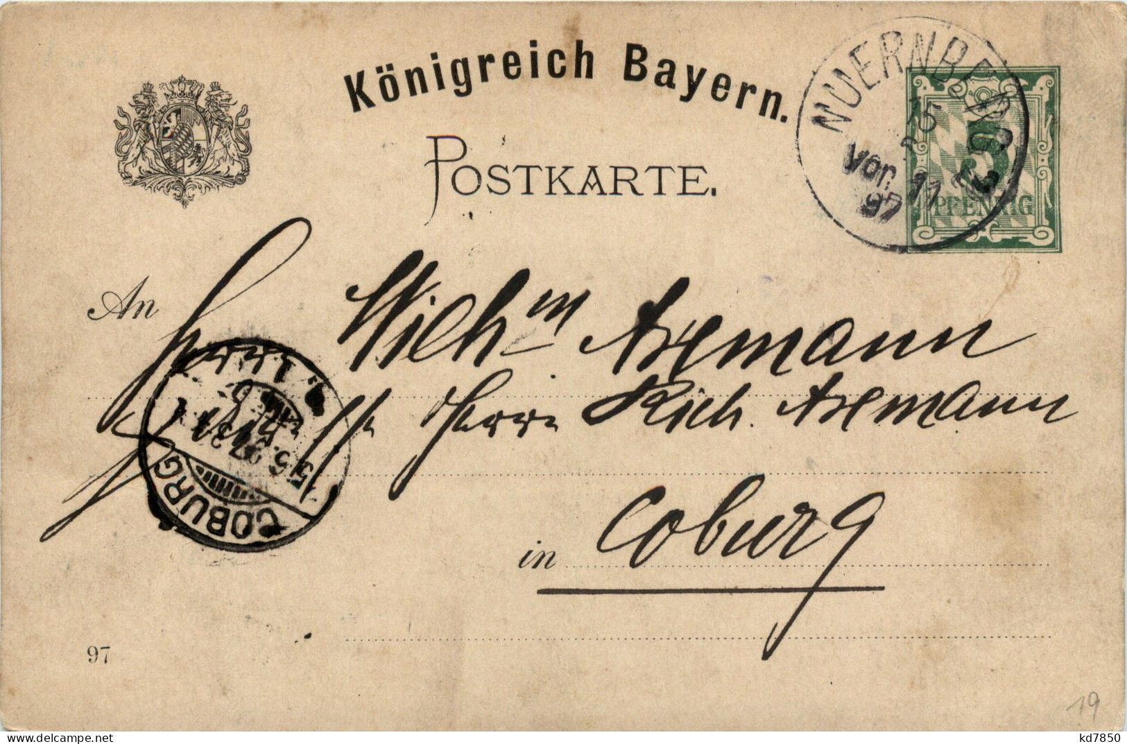 Nürnberg - XII Deutsches Bundesschiessen 1897 - Litho - Ganzsache - Nürnberg