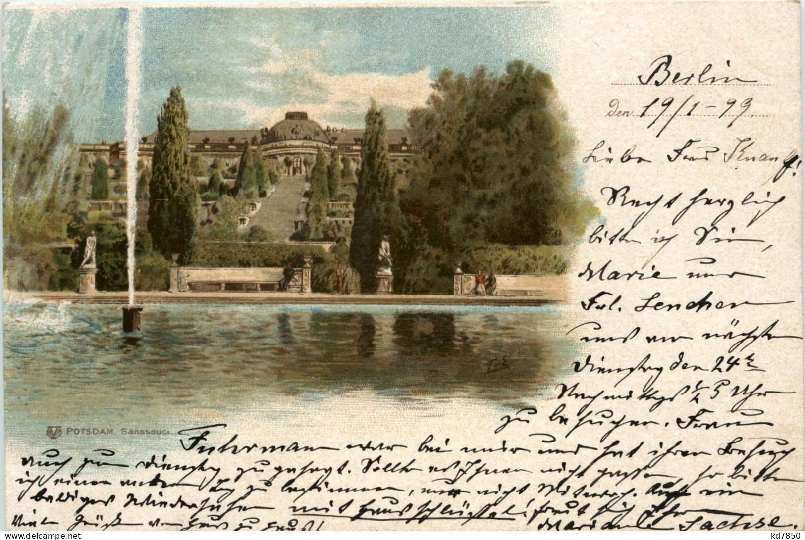 Potsdam - Sanssouci - Litho - Potsdam