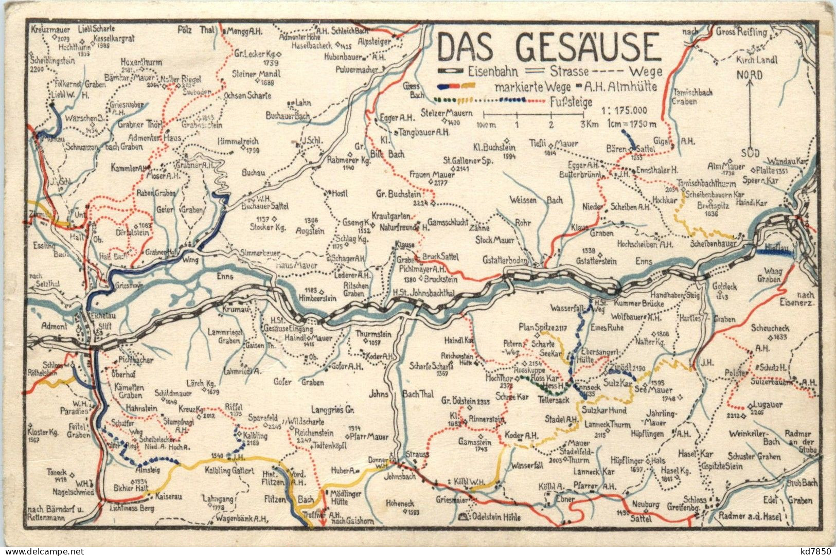 Admont Und Gesäuse/Steiermark - Das Gesäuse - Karte - Admont