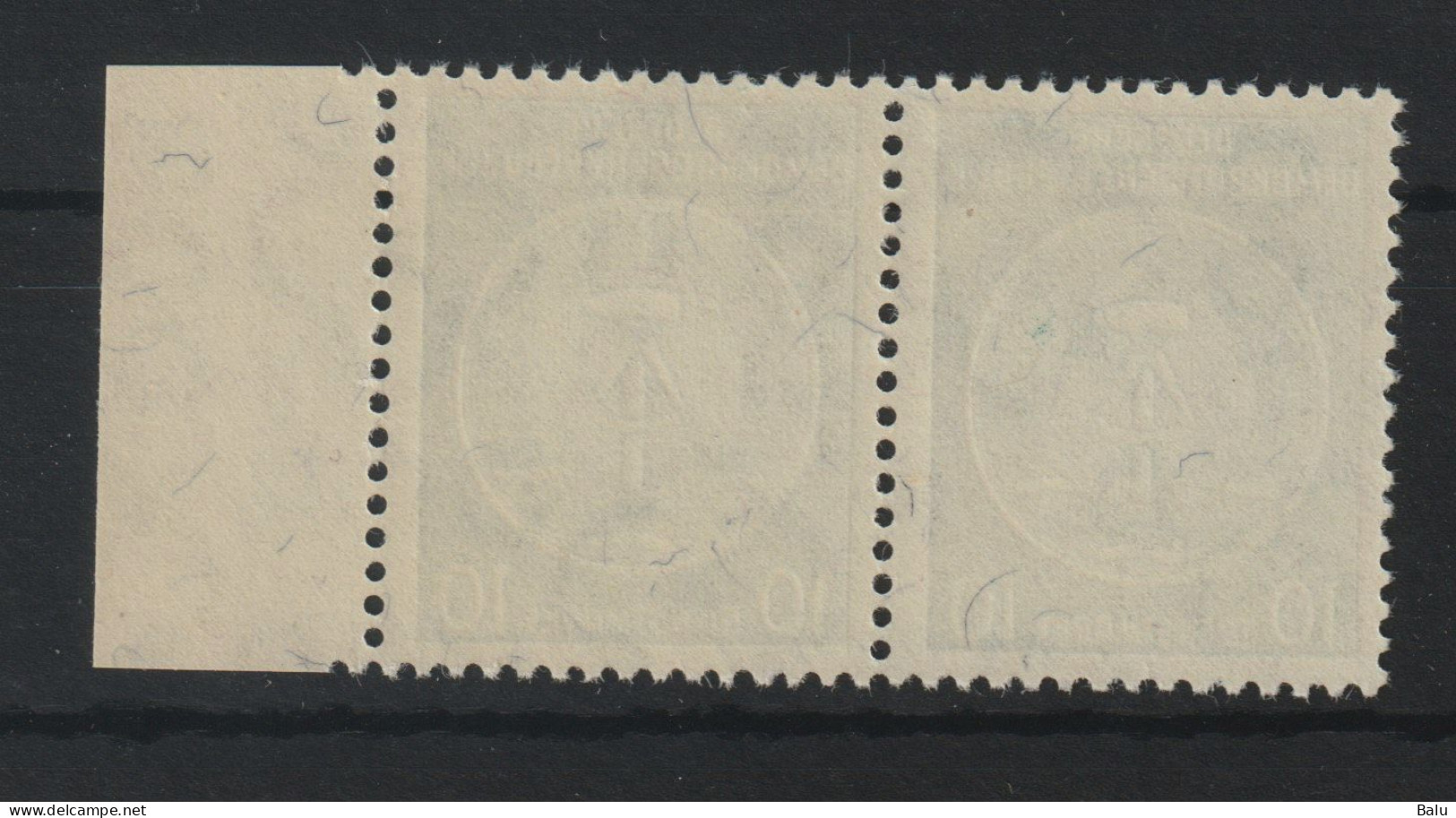 DDR 1957 Dienstmarke Michel Nr. D 35 B PF III, Michel 130,-€, 2 Scans, Plattenfehler - Postfris