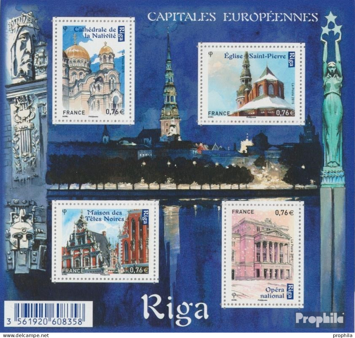 Frankreich Block286 (kompl.Ausg.) Postfrisch 2015 Riga - Unused Stamps