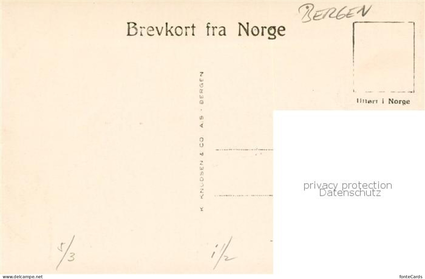 73831620 Bergen Norwegen Kariol Bergen Norwegen - Norvegia