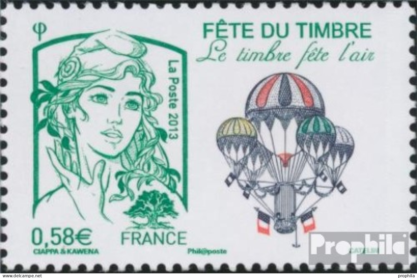 Frankreich 5687 (kompl.Ausg.) Postfrisch 2013 Die Vier Elemente Luft - Neufs