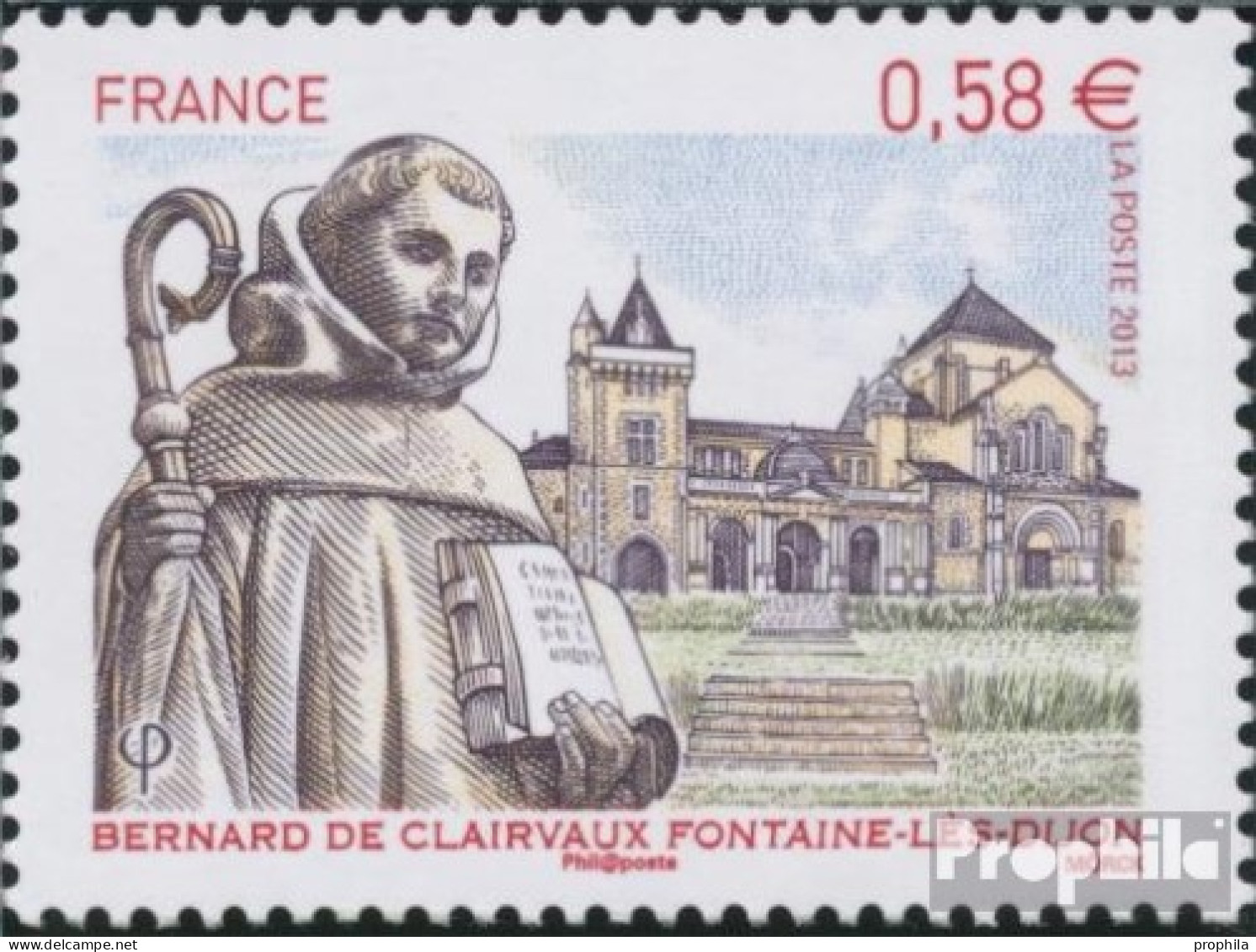 Frankreich 5680 (kompl.Ausg.) Postfrisch 2013 Bernhard Von Clairvaux - Unused Stamps