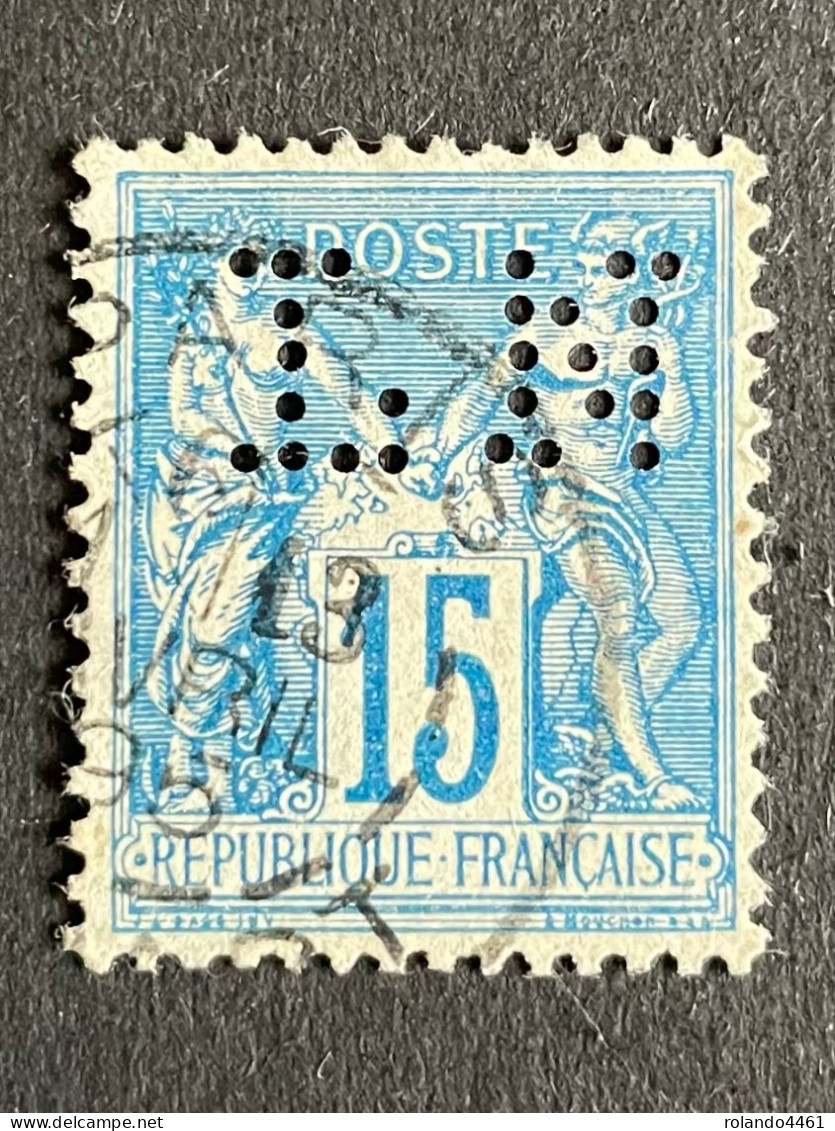 FRANCE L N° 101 Sage LN 102 Indice 2 Perforé Perforés Perfins Perfin Superbe !! - Other & Unclassified