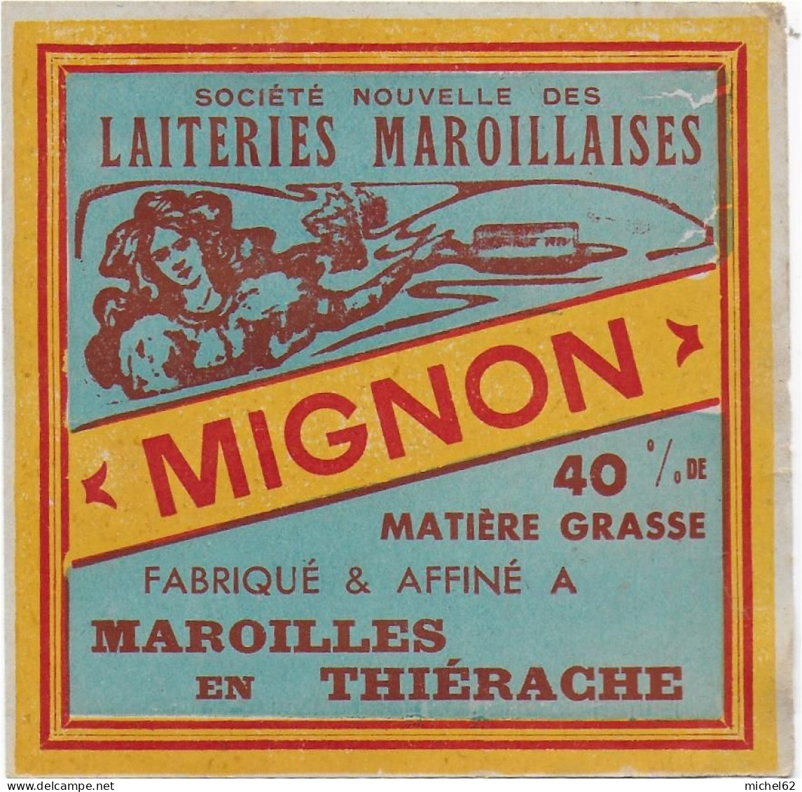 ETIQUETTE  DE  FROMAGE  NEUVE   LAITERIES MAROILLAISES - Fromage