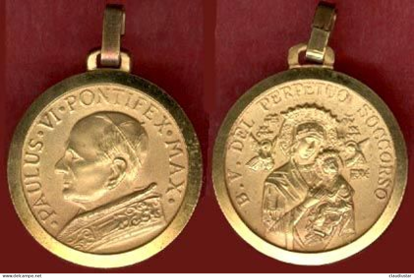 ** MEDAILLE  PAULUS  VI  +  AUTRE  1975  +  CARTE ** - Godsdienst & Esoterisme