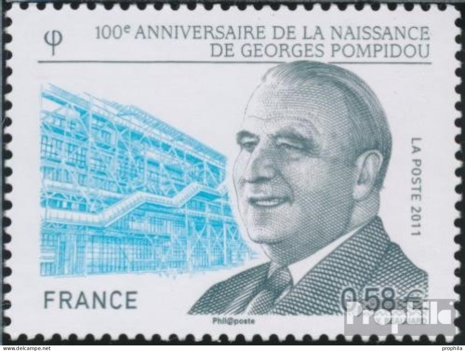 Frankreich 5135 (kompl.Ausg.) Postfrisch 2011 Georges Pompidou - Unused Stamps