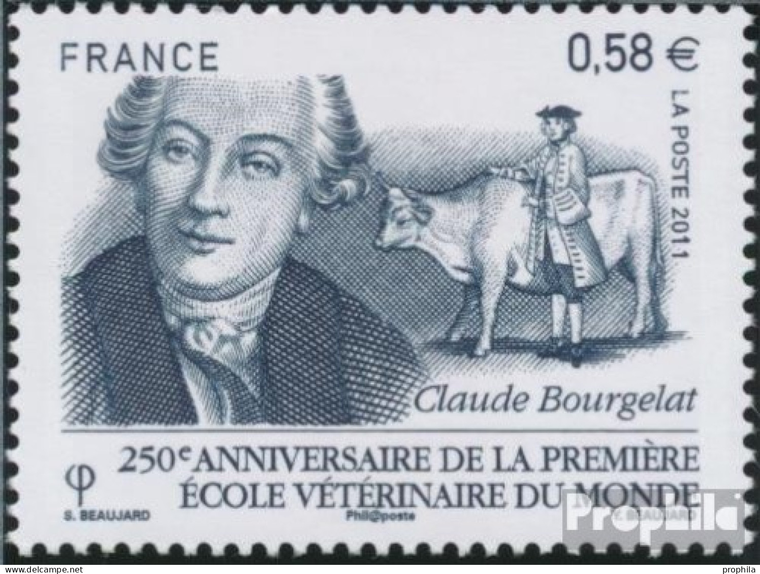 Frankreich 5102 (kompl.Ausg.) Postfrisch 2011 1. Veterinärschule Lyon - Unused Stamps