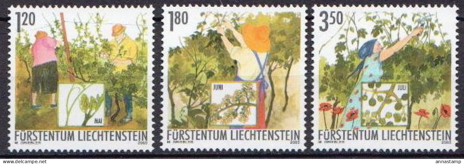 Liechtenstein MNH Sets - Frutta