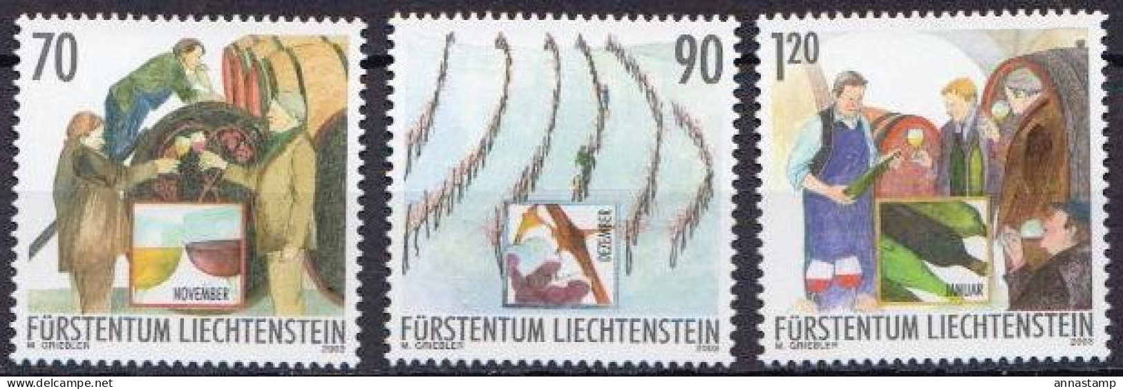 Liechtenstein MNH Sets - Frutas