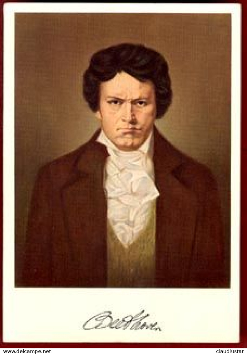 ** CARTE  LUDWIG  VAN  BEETHOVEN ** - Chanteurs & Musiciens