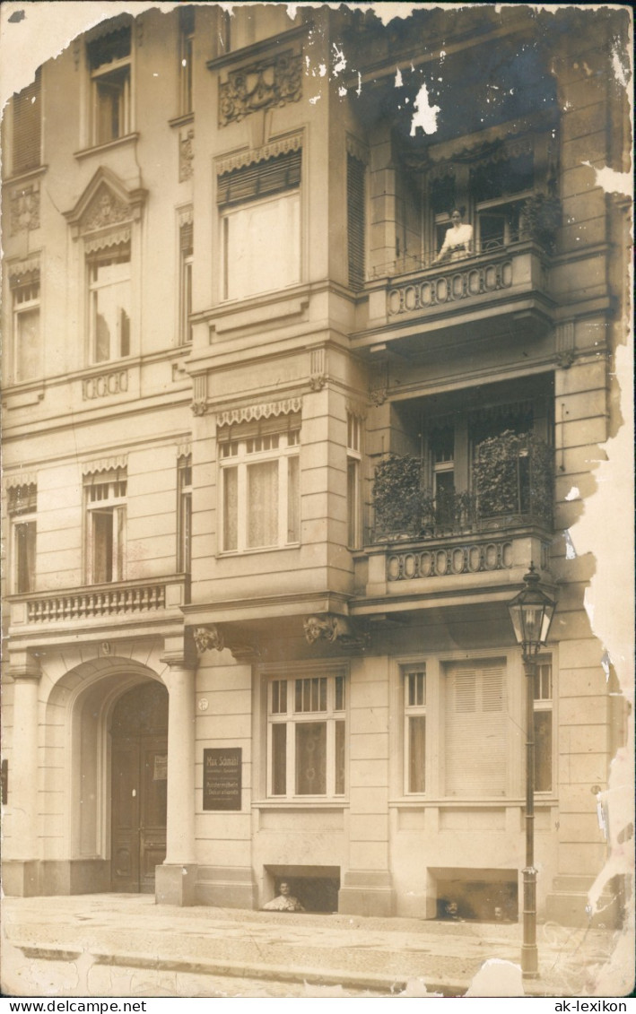 Hausfassade Privataufnahme Geschäft Max Schmähl Polstermöbel 1912 - Zonder Classificatie