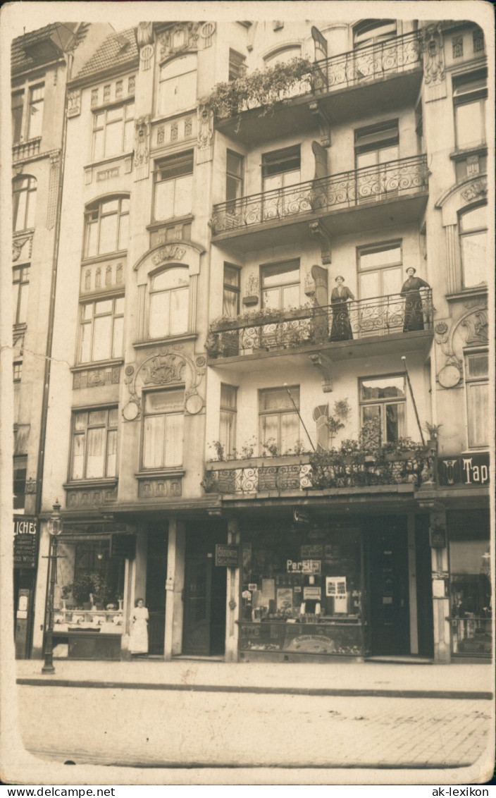 Ansichtskarte  Jugenstilhaus Fassade Frauen Ladengeschäft 1913 - Ohne Zuordnung