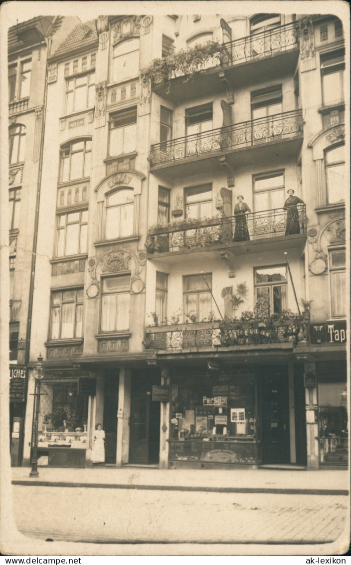 Ansichtskarte  Jugenstilhaus Fassade Frauen Ladengeschäft 1913 - Sin Clasificación