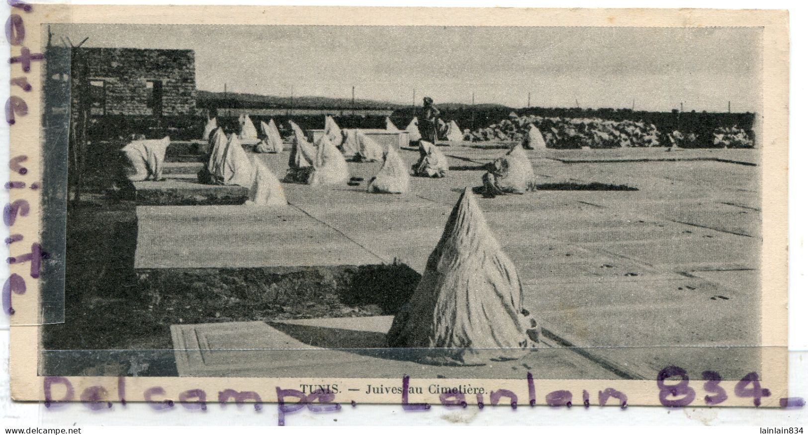 - Judaica - TUNIS - Juives Au Cimetière, Animation, Peu Courante, Drole De Tenue, Non écrite, TTBE, Scans. - Tunesië