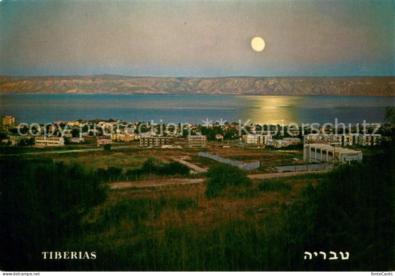 73775862 Tiberias Israel Tiberias U. See V. Galilea Im Mondschein  - Israël