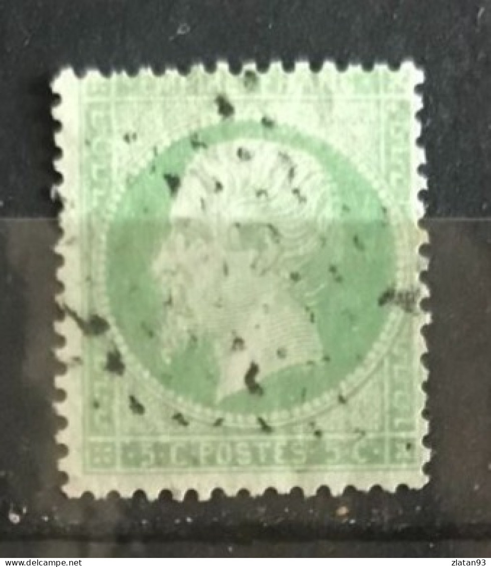 NAPOLEON N°35 5c Vert / Bleu Oblitéré ETOILE De PARIS - 1862 Napoléon III