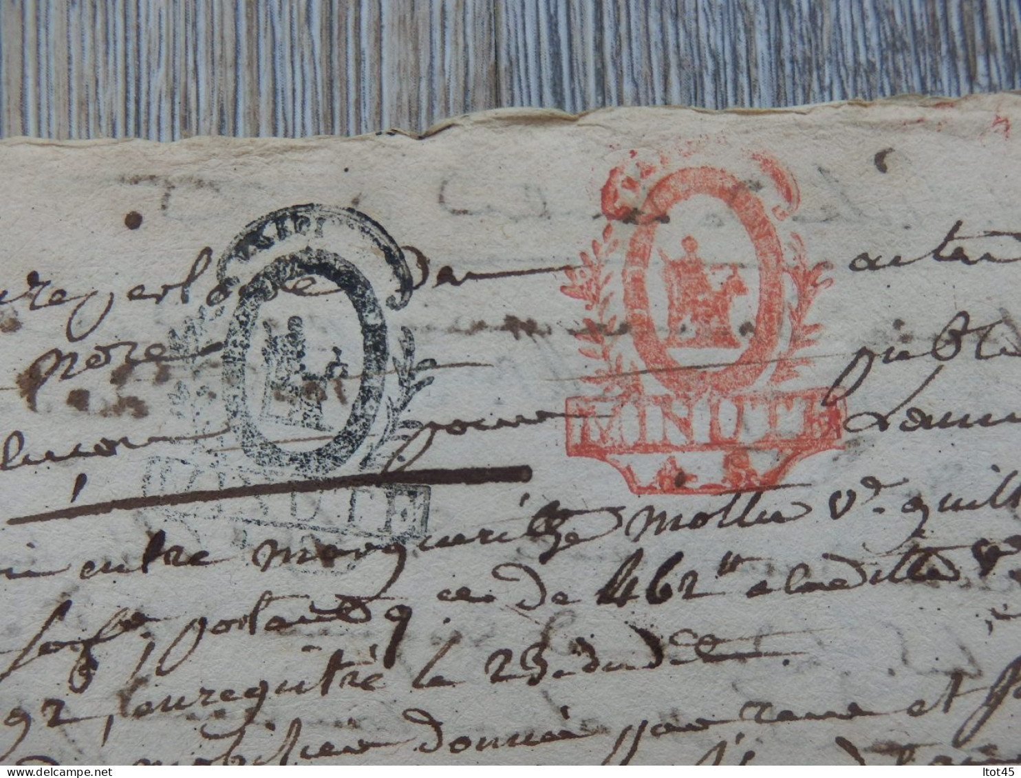 CACHET DE GENERALITE MINUTE LUCON 1792 - Gebührenstempel, Impoststempel