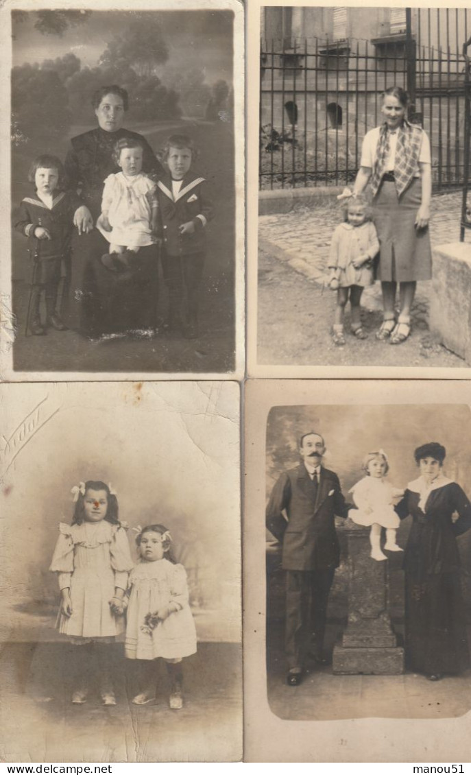 ENFANTS - Photos De Famille - Lot De 4 CPA - Portretten