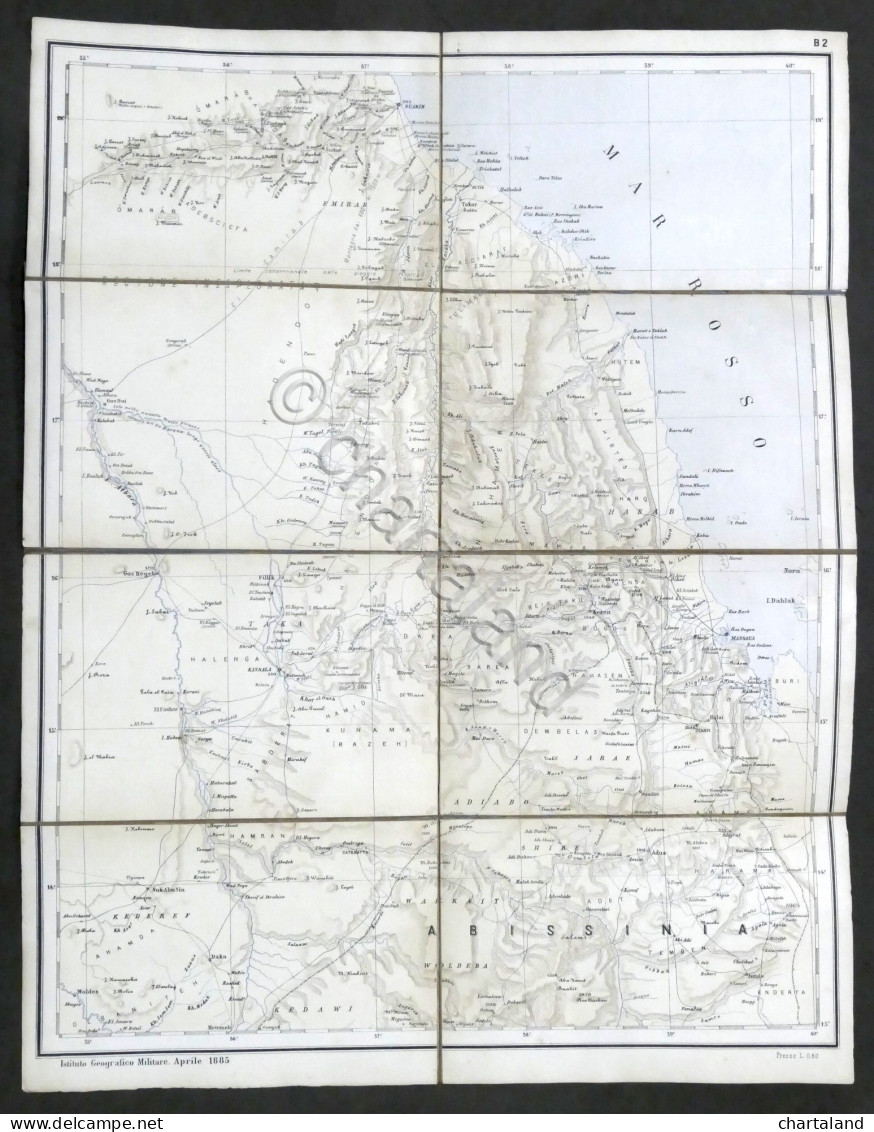 Istituto Geografico Militare - Carta Delle Operazioni Nel Sudan Orientale - 1885 - Otros & Sin Clasificación