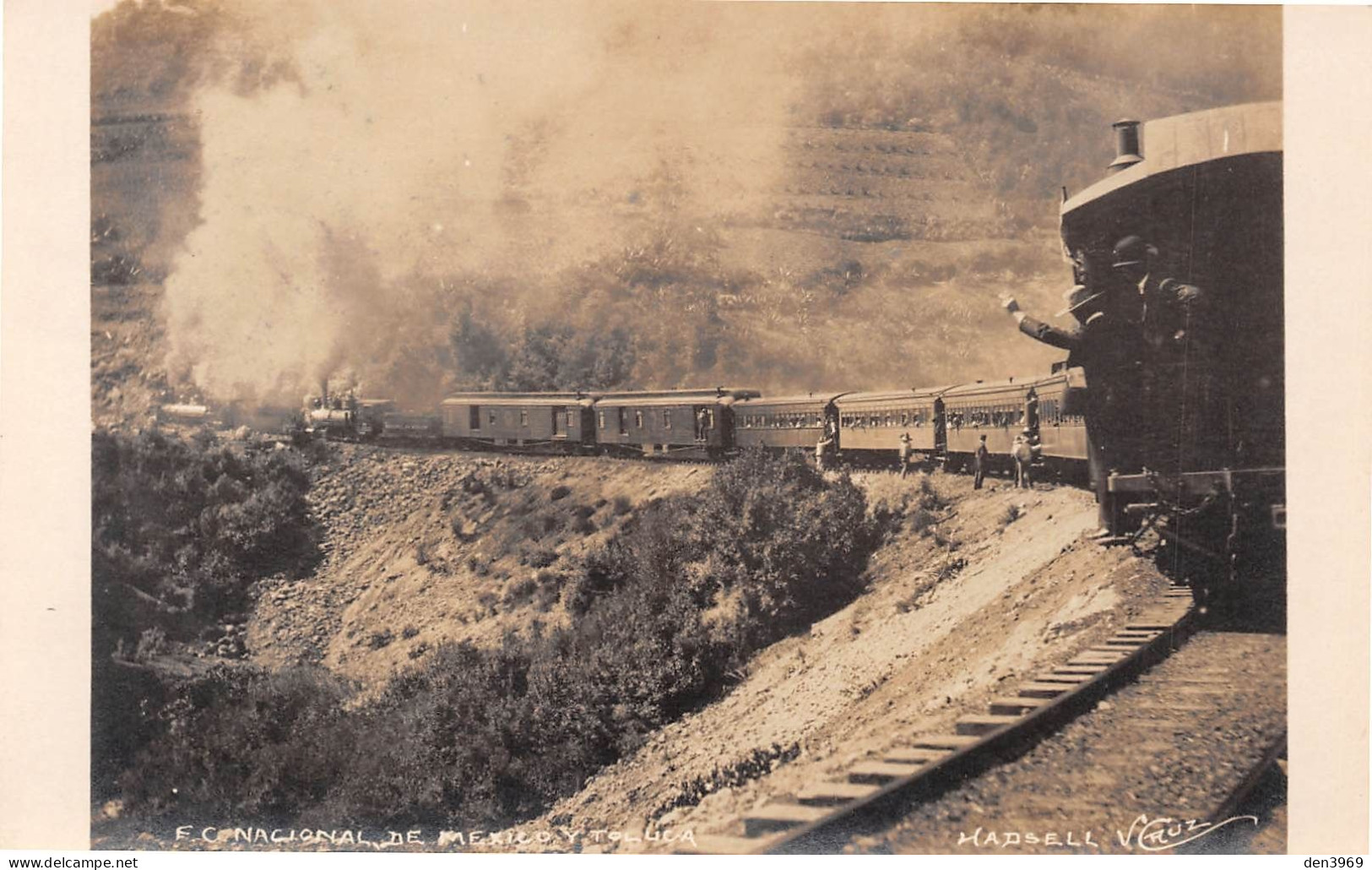 Mexique - VERACRUZ - Révolution Mexicaine 1914 - F.C. Nacional De Mexico Y Toluca - Train, Railway - Carte-Photo Hadsell - Mexiko