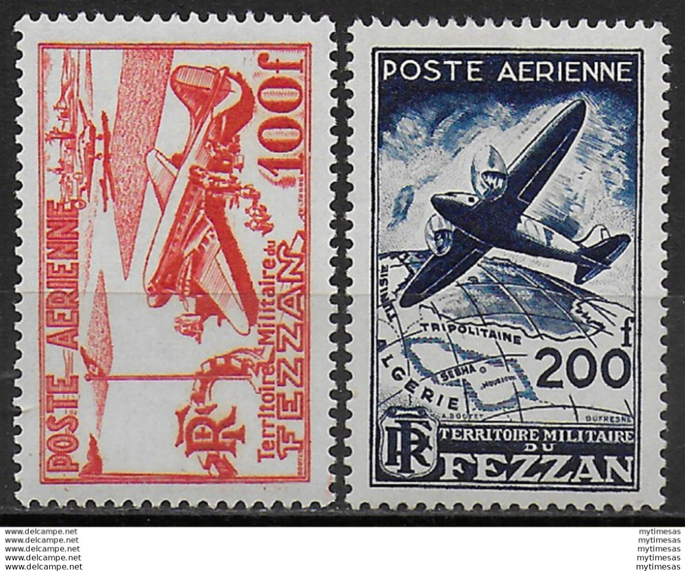 1948 Fezzan 2v. MNH Sass N. A1/2 - Other & Unclassified