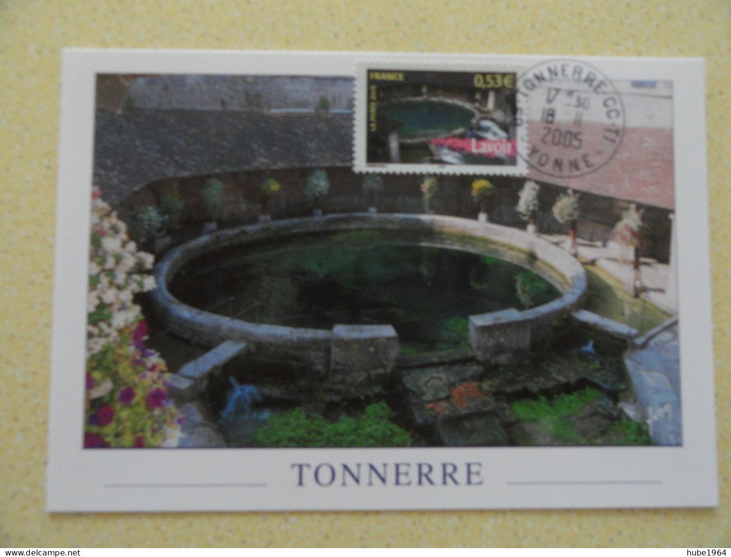 CARTE MAXIMUM CARD LAVOIR DE TONNERRE OBL ORD TONNERRE YONNE FRANCE - Autres & Non Classés