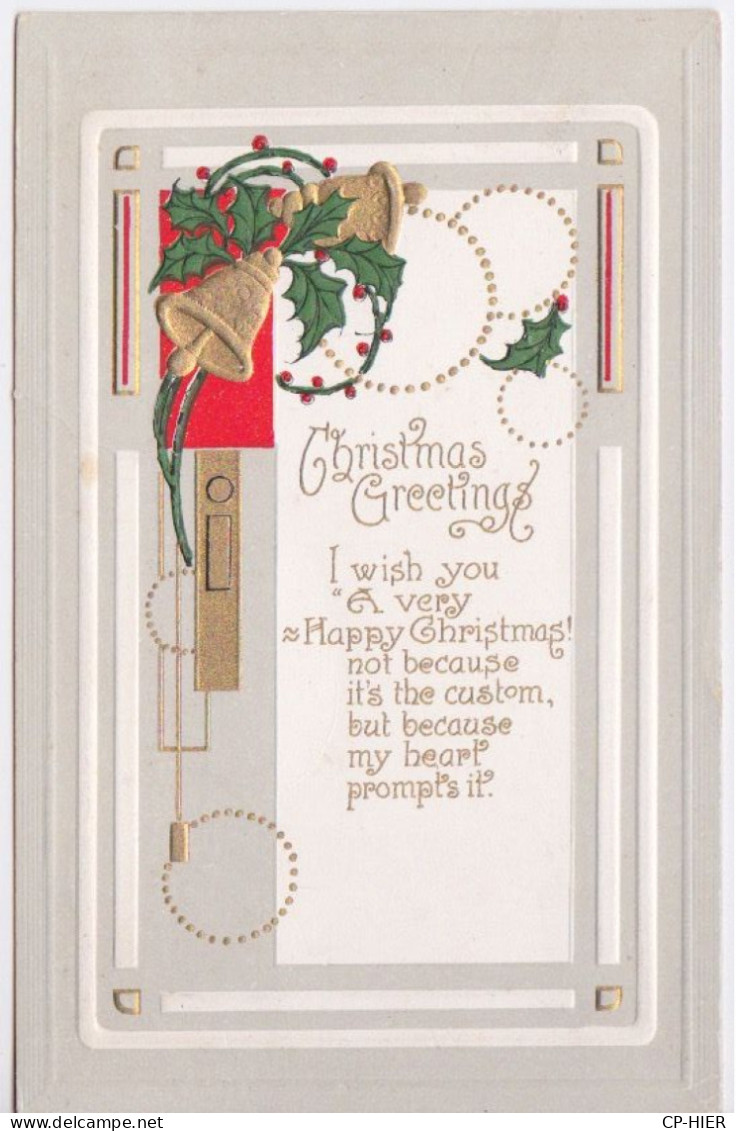 JOYEUX NOEL - GREETING CHRISTMAS - RELIEF GAUFREE - Andere & Zonder Classificatie