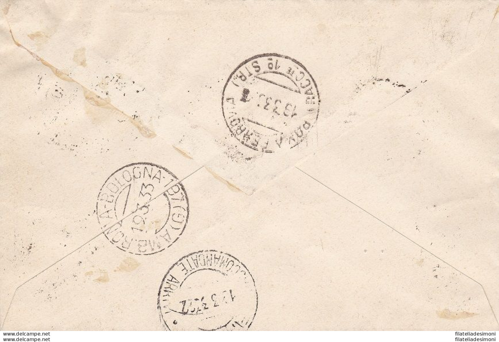 1933 LIBIA, Posta Aerea N° 8/13 - 7a Fiera Di Tripoli La Serie Su Lettera Viagg - Libye