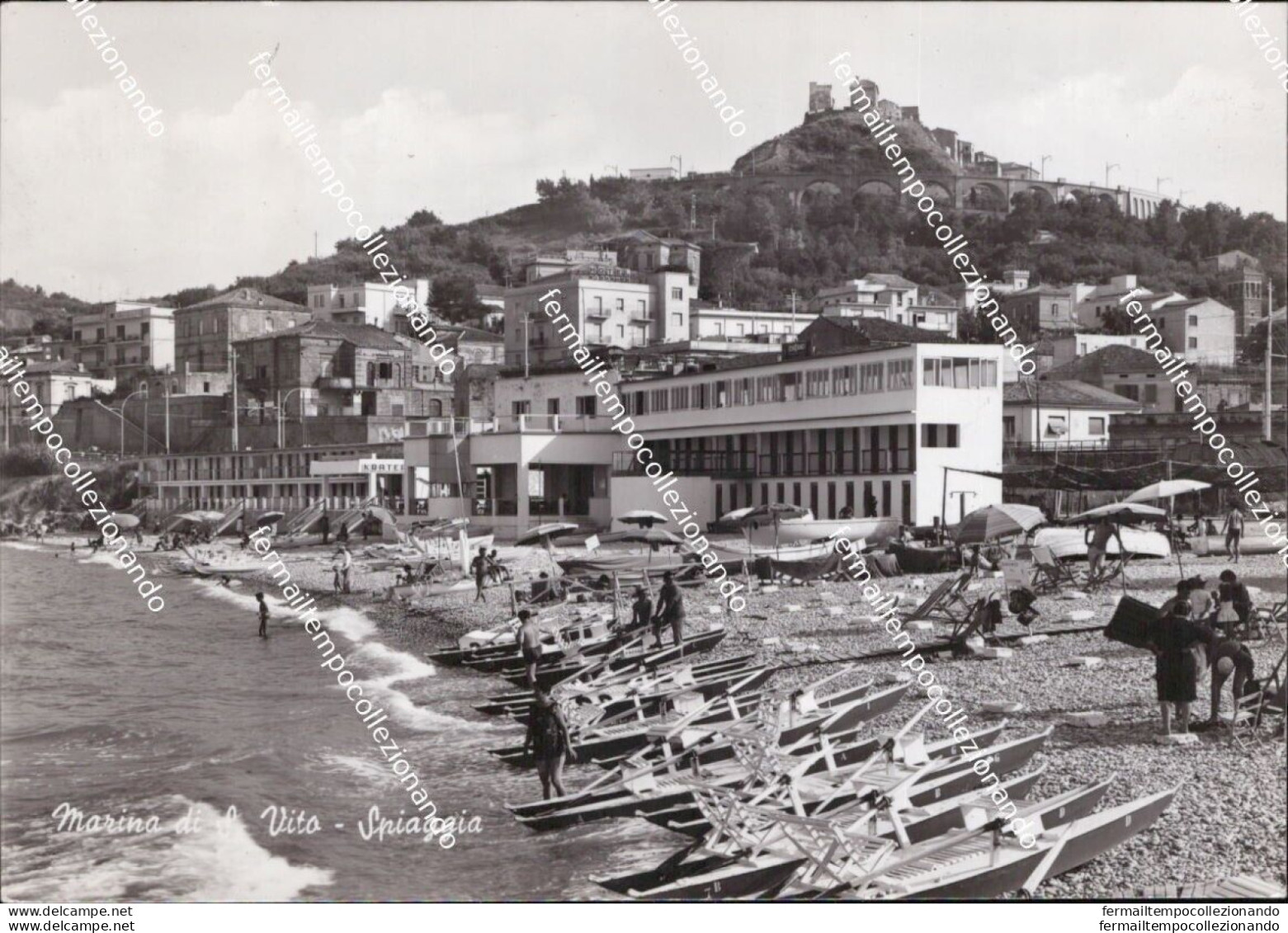 Aq572 Cartolina Marina Di S.vito Spiaggia Provincia Di Chieti Abruzzo - Chieti