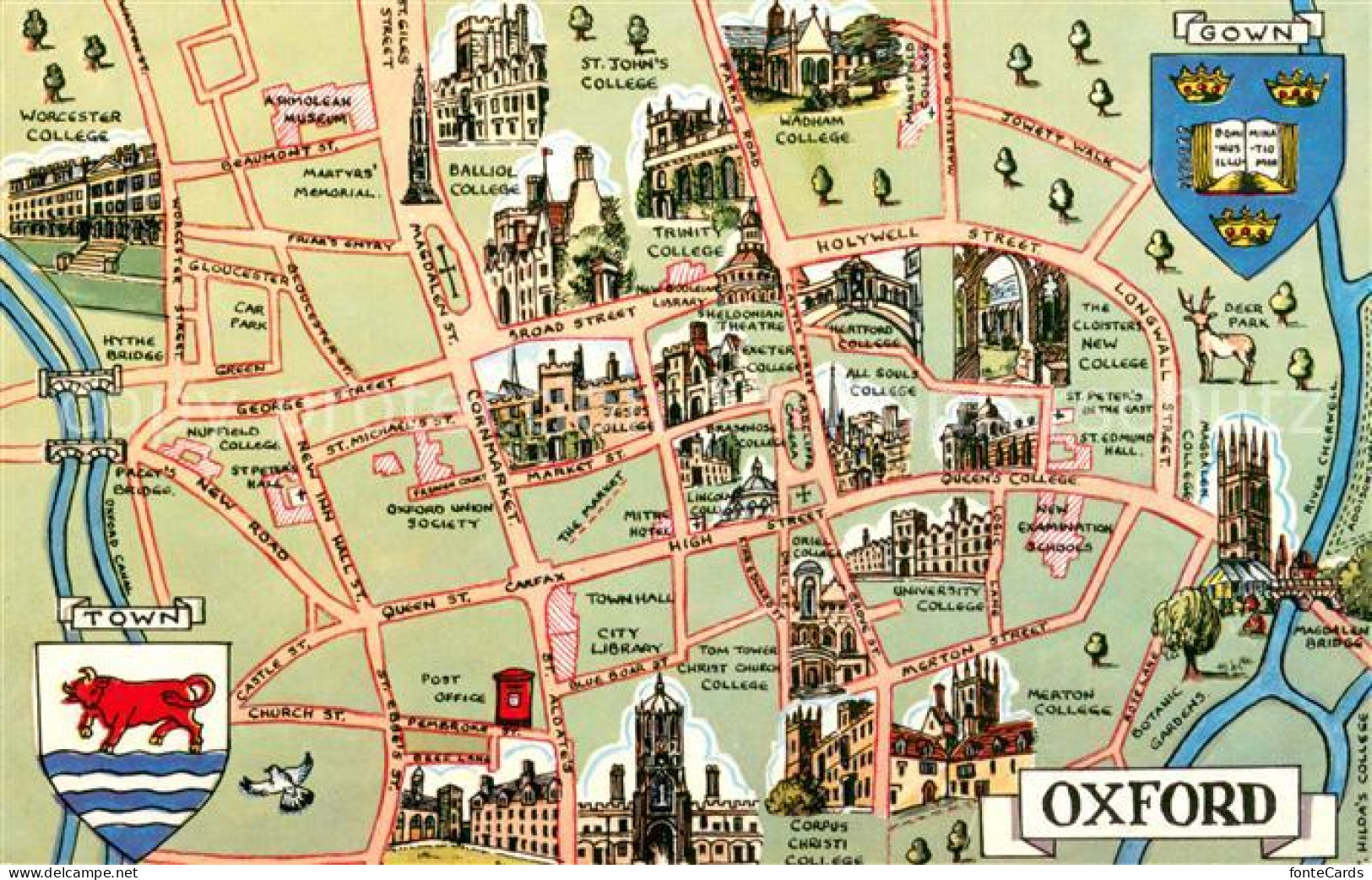 73774330 Oxford  Oxfordshire UK Karte Oxford  - Sonstige & Ohne Zuordnung