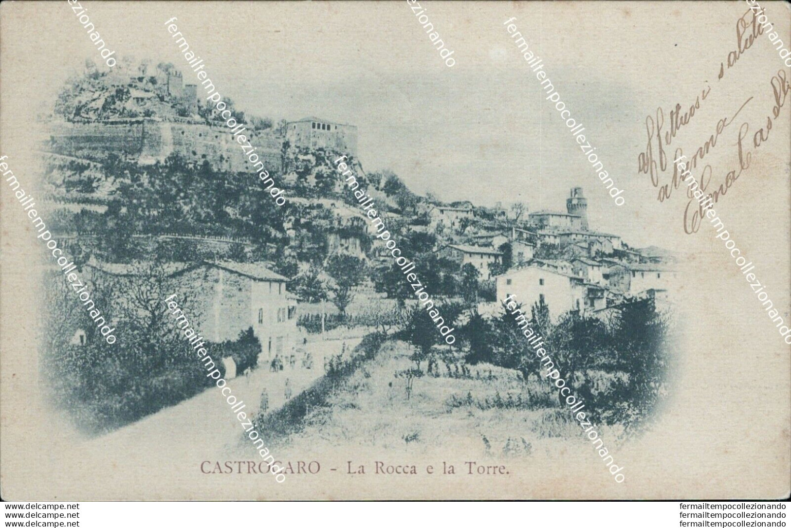 Bc405 Cartolina Castrocaro La Rocca E La Torre Forli' 1901 - Forlì