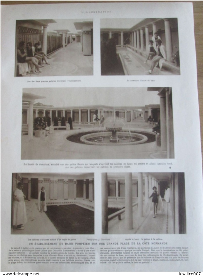 1924  ARCHITECTURE DEAUVILLE  ETABLISSEMENT DES BAINS   Balneum Sur La Plage - Non Classificati
