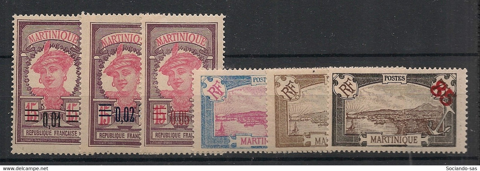 MARTINIQUE - 1922-25 - N°YT. 86 à 91 - Série Complète - Neuf Luxe ** / MNH / Postfrisch - Unused Stamps