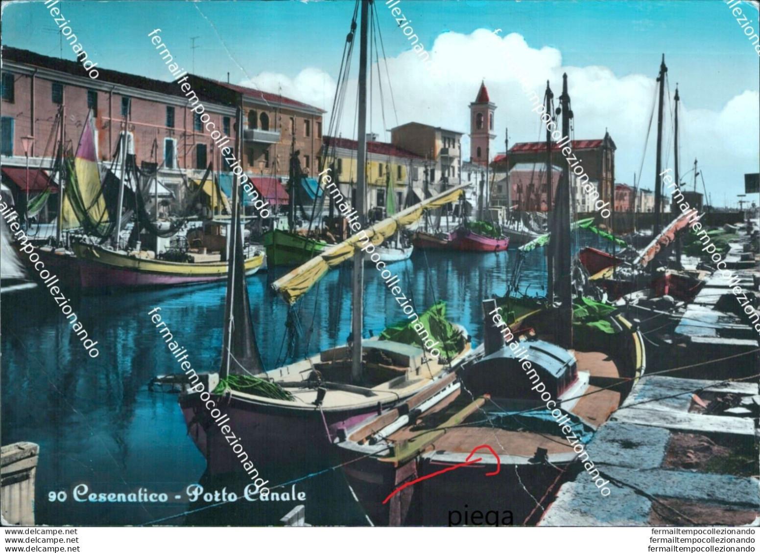 Br392 Cartolina Cesenatico Porto Canale Provincia Di Forli' Emilia Romagna - Forlì