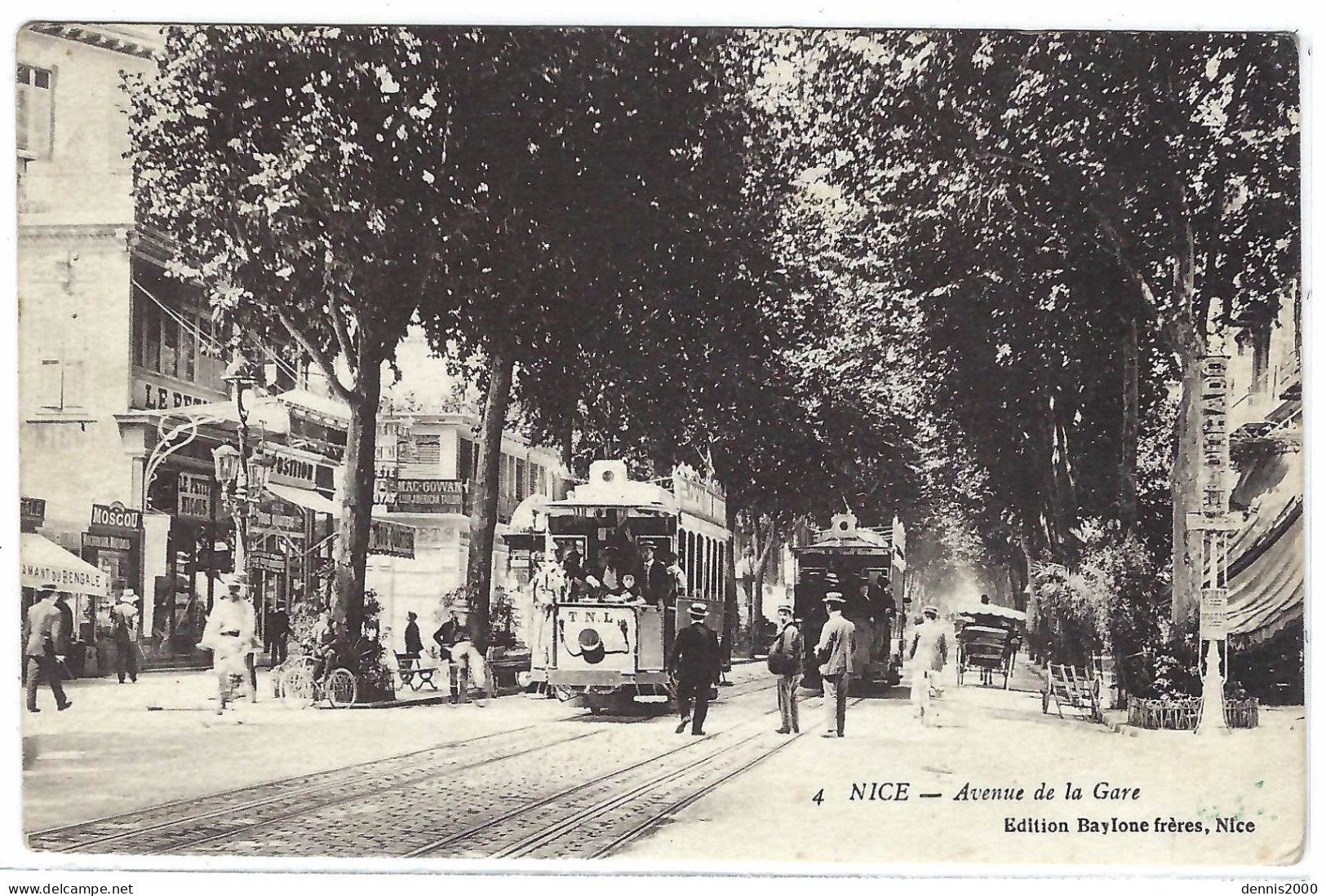 NICE (06) - Avenue De La Gare - TRAMWAY - Ed. Baylone Frères, Nice - Traffico Stradale – Automobili, Autobus, Tram