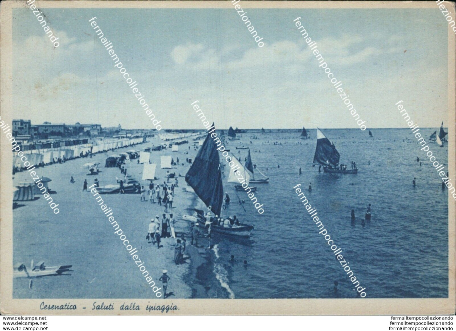 Bc456 Cartolina Cesenatico Saluti Dalla Spiaggia Forli' - Forli